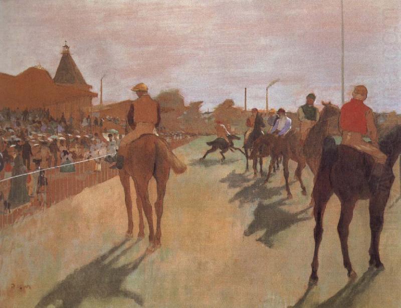 Edgar Degas Race Horses in Front of the Stand china oil painting image